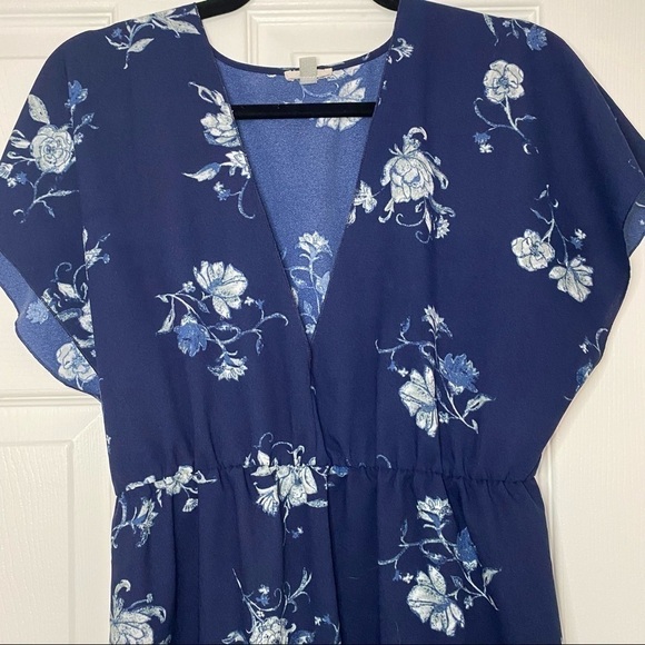 URBAN OUTFITTERS ECOTE Blue Floral High Low Dress - Picture 7 of 11